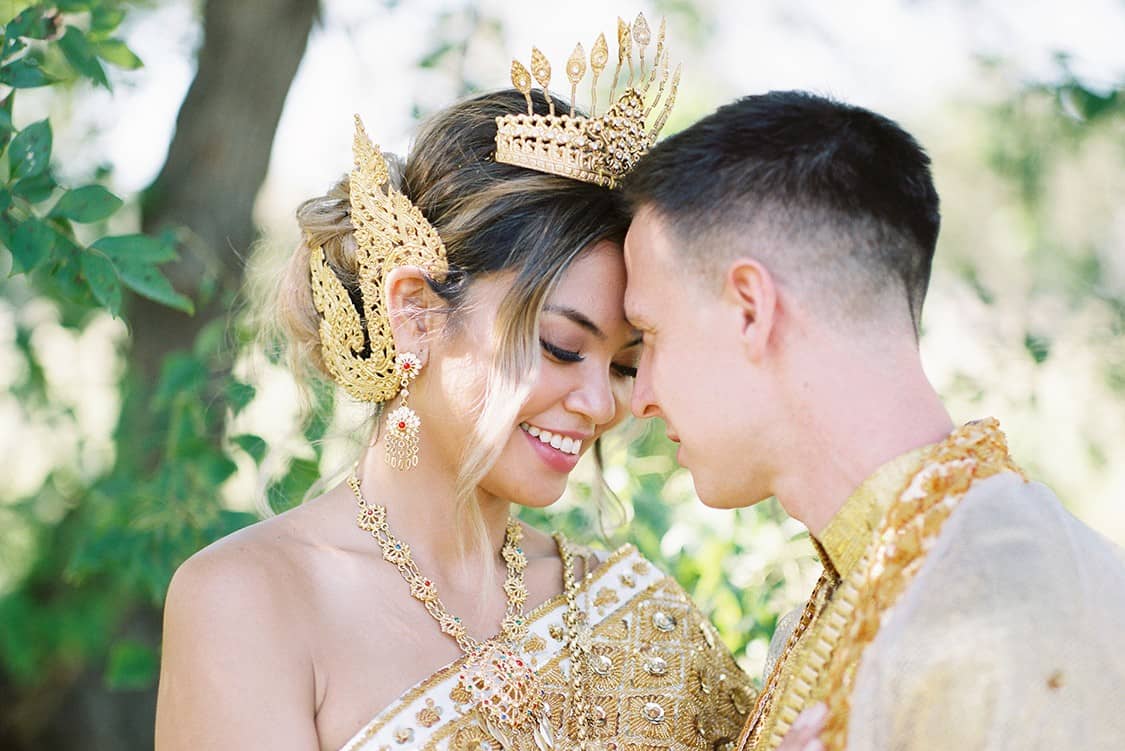 Cambodian bride and groom